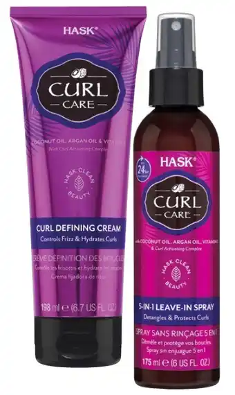 Coles Hask Curl Care Curl Defining Cream 198mL or 5-in-1 Leave in Spray Curl Care 175mL offer