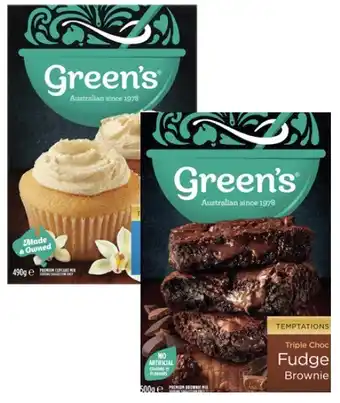 Coles Green's Premium Baking Mix 380g-630g offer