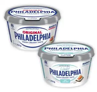 Coles Philadelphia Cream Cheese Tub 250g offer