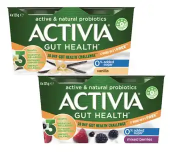 Coles Danone Activia Yoghurt 4x125g offer