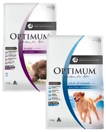 Coles Optimum Dry Dog Food 2.5kg-3kg offer