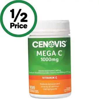 Woolworths Cenovis Mega C 1000mg Chewable Tablets Pk 100 offer