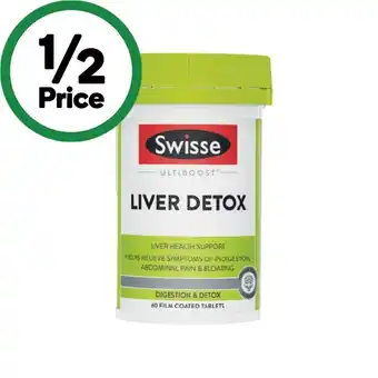 Woolworths Swisse Ultiboost Liver Detox Tablets Pk 60 offer