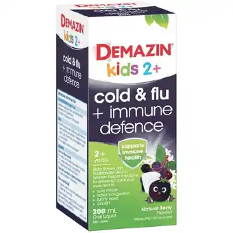 Demazin Kids 2+ Cold & Flu + Immune Defence Oral Liquid 200ml
