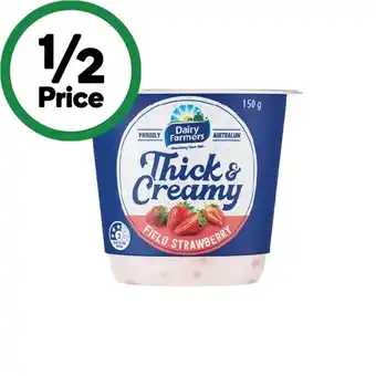 Woolworths Dairy Farmers Thick & Creamy Yoghurt 140-150g – From the Fridge offer