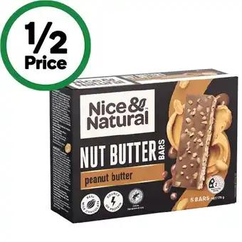Woolworths Nice & Natural Nut Butter Bars 175g Pk 5 or Wholeseed Bars 150g Pk 5 offer