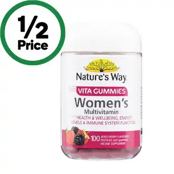 Woolworths Nature’s Way Women’s Multivitamin Vita Gummies Pk 100 offer