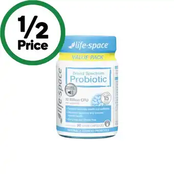 Woolworths Life-Space Broad Spectrum Probiotic Capsules Pk 90 offer
