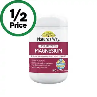 Woolworths Nature’s Way Magnesium Tablets Pk 150 offer