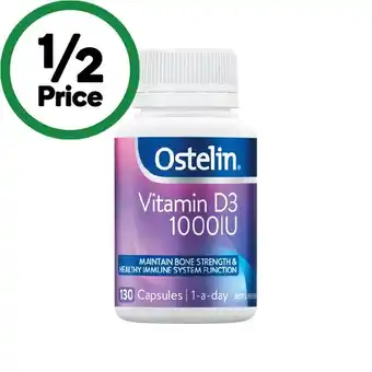 Woolworths Ostelin Vitamin D3 1000iu Capsules Pk 130 offer