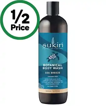 Woolworths Sukin Body Wash 500ml offer