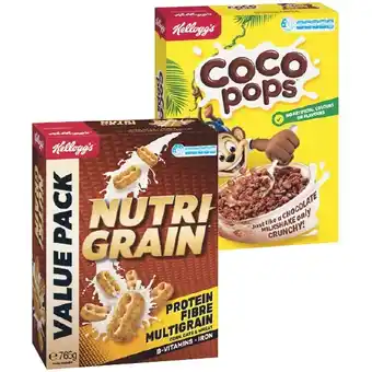 Woolworths Kellogg’s Nutri-Grain 765g or Coco Pops 650g offer