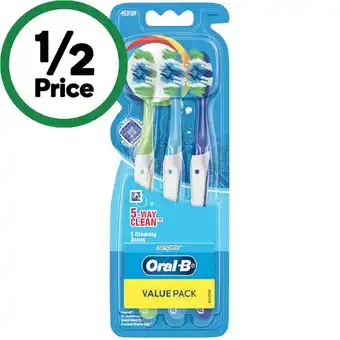 Woolworths Oral-B 5 Way Clean Toothbrush Pk 3 offer