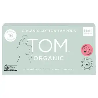 Woolworths TOM Organic Tampons Pk 16 offer