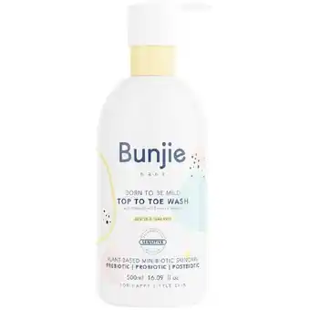 Woolworths Bunjie Baby Top To Toe Wash 500ml offer