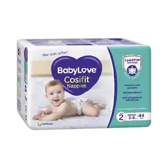 Woolworths Babylove Cosifit Nappies Pk 26-48 offer