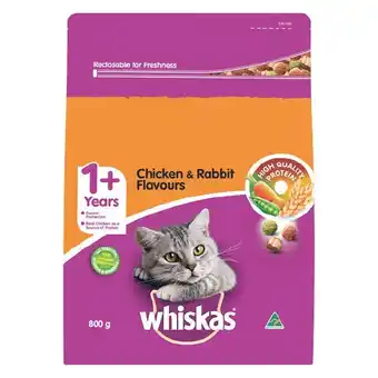 Woolworths Whiskas Dry Cat Food 800g offer