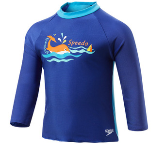 Rebel Sport Speedo boys leisure long sleeve rash vest offer