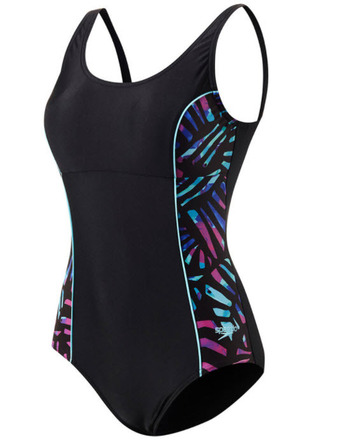 Rebel Sport Speedo womens leisure bronte abstract one piece swimsuit offer