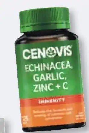 Woolworths CENOVIS ECHINACEA, GARLIC, ZINC+C offer