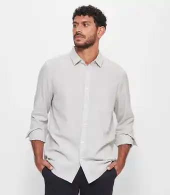 Target Textured Long Sleeve Shirt - Limestone offer