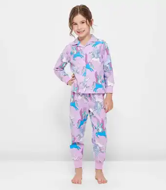 Target Print Flannelette Cotton Pyjama Set - Unicorn offer