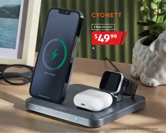 ALDI CYGNETT 3-in-1 Charging Stand offer