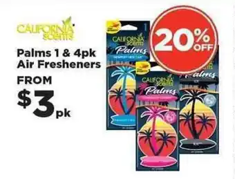 California Scents Palms 1 & 4 pk Air Fresheners