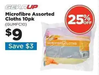 Repco Gear Up Microfibre Assorted Cloths 10pk offer