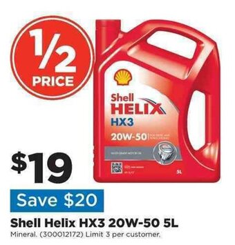 Repco Shell Helix HX3 20W-50 5L offer