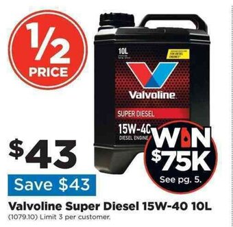 Repco Valvoline Super Diesel 15W-40 10L offer