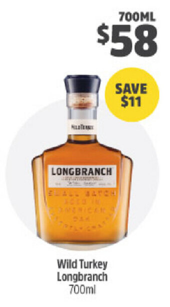 BWS Wild Turkey Longbranch 700ml offer