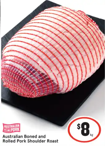 IGA Australian Boned and Rolled Pork Shoulder Roast offer