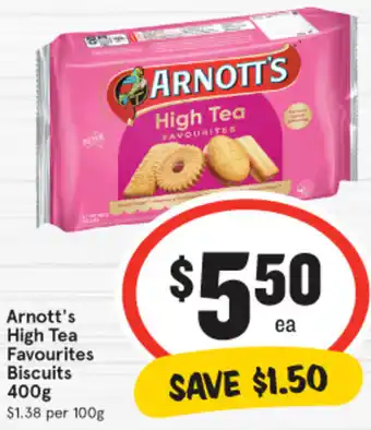 IGA Arnott's High Tea Favourites Biscuits 400g offer