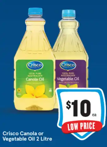 IGA Crisco Canola or Vegetable Oil 2 Litre offer