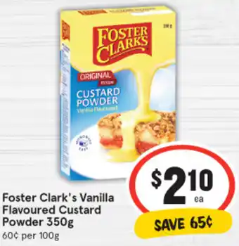 IGA Foster Clark's Vanilla Flavoured Custard Powder 350g offer