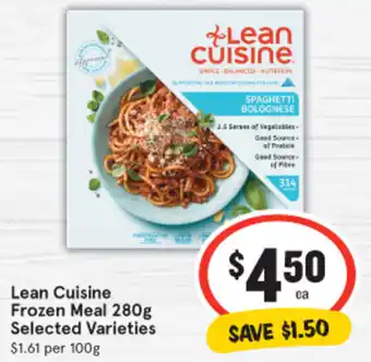 IGA Lean Cuisine Frozen Meal 280g offer