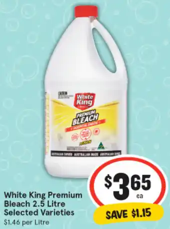 IGA White King Premium Bleach 2.5 Litre offer