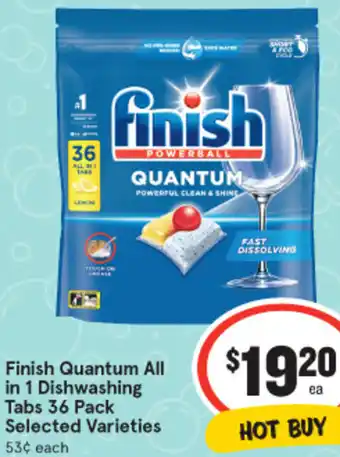 IGA Finish Quantum All in 1 Dishwashing Tabs 36 Pack offer