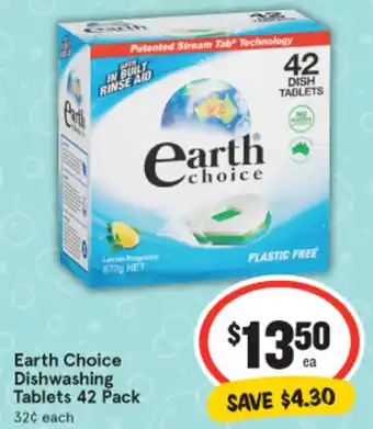IGA Earth Choice Dishwashing Tablets 42 Pack offer
