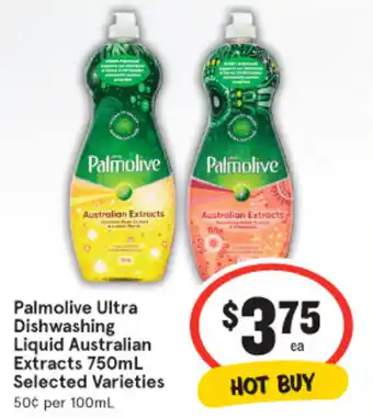 IGA Palmolive Ultra Dishwashing Liquid Australian Extracts 750mL offer