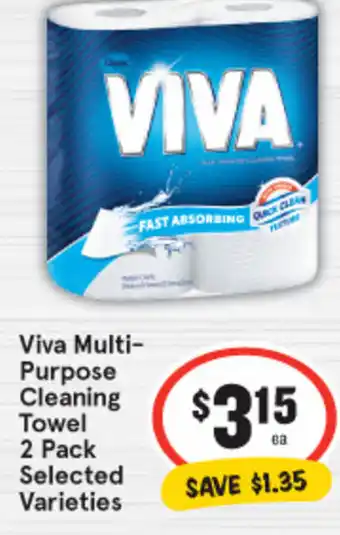 Viva Multi- Purpose Cleaning Towel 2 Pack