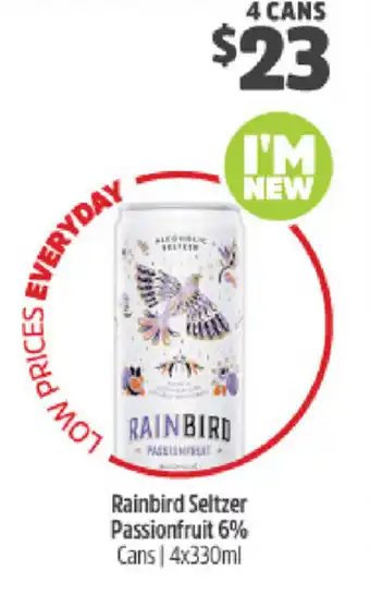 Rainbird Seltzer Passionfruit 6% Cans 4x330ml