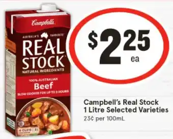 IGA Campbell's Real Stock 1 Litre offer