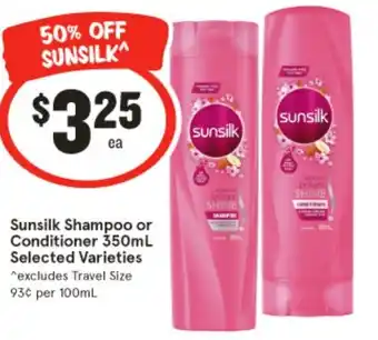 IGA Sunsilk Shampoo or Conditioner 350mL offer