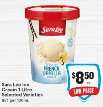 IGA Sara Lee Ice Cream 1 Litre offer