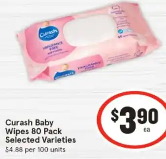 IGA Curash Baby Wipes 80 Pack offer