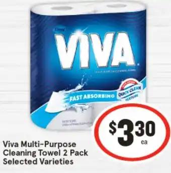 IGA Viva Multi-Purpose Cleaning Towel 2 Pack offer