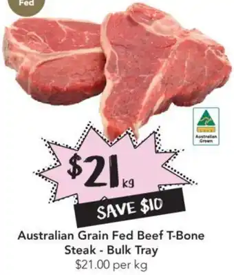 Drakes Australian Grain Fed Beef T-Bone Steak - Bulk Tray offer