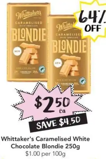 Drakes Whittaker's Caramelised White Chocolate Blondie 250g offer